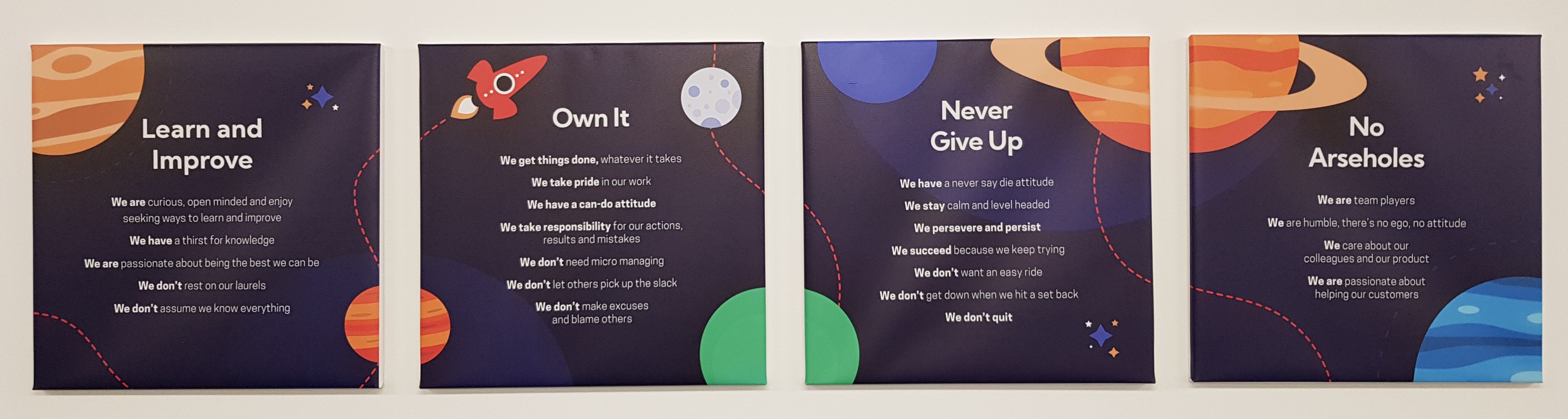 accessplanit company values on the wall
