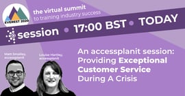 providing exceptional customer service during a crisis accessplanit webinar cover image
