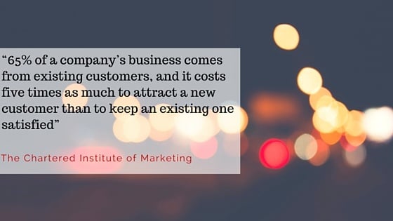 Chartered institute of marketing quote statistic repeat business