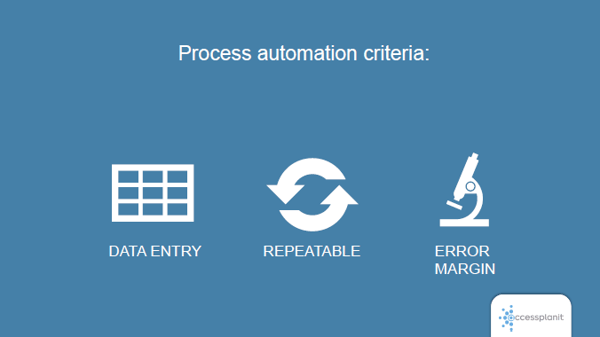 Process automation criteria