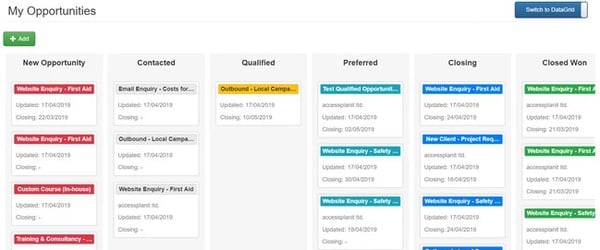 accessplanit opportunities kanban board