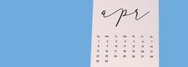 April calendar- banner for April product release