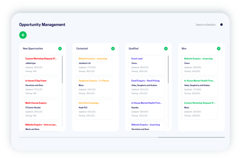 accessplanit sales and marketing software screen