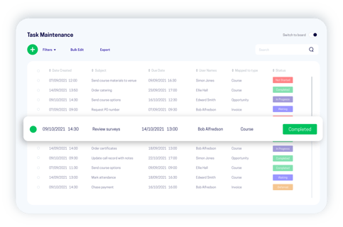 accessplanit task maintenance screen