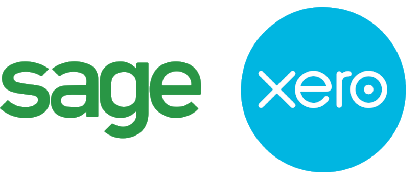 Logos for Sage and Xero – both supported by the accessplanit training management system