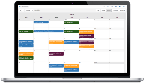 resource management calendar for training