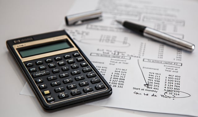 Calculator with balance sheet