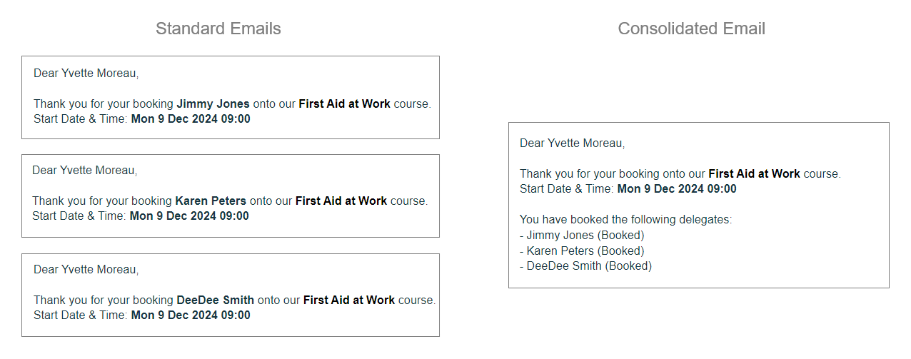 consolidate emails for roudn up