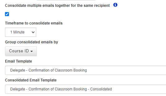 consolidate emails options