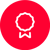 icon certificate circle torch red