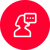 icon customer relationship management torch red