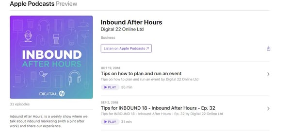 inbound marketing podcast from digital 22