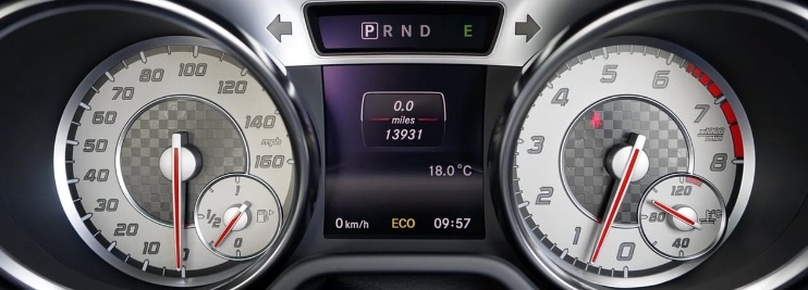 Car dashboard showing not car not moving